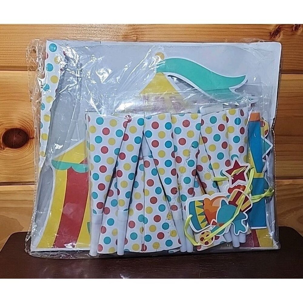 Circus Party Kit 55 Piece Decoration Kit Fun Colorful Animal Shape